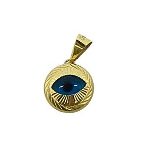 14k Gold Evil Eye Charm/ Pendant